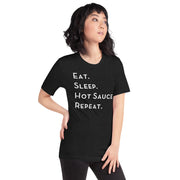 Eat Sleep Hot Sauce Repeat Unisex t-shirt